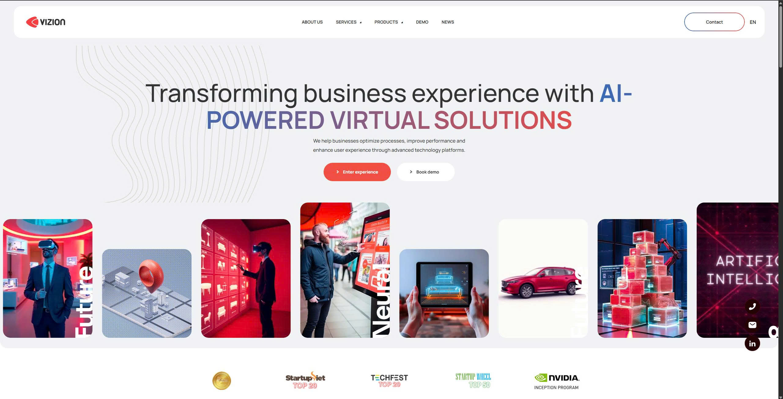 Vizion Home Page